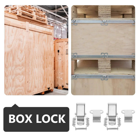 Industrial storage boxes with 304 Stainless Steel Spring Loaded Right Angle Hasps Toggle Latch Kit for Tool Box Hood Locking