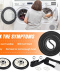 Dryer Repair Kit With Belt, Idler Pulley, And Drum Roller Replacement For Major Dryers Includes 92-1/4 Inch 4 Rib 3 Groove Belt