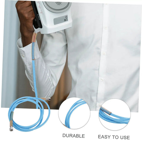 High Temperature PTFE Steam Hose for Irons and Steam Cleaners Lightweight and Easy Install Replacement Flexible Durable Hose with Wide Fittings for Steam Ironing and Cleaning