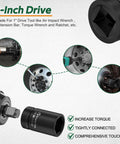 1-Inch Drive Beefed-Up 1-5/16 Inch Impact Socket, CR-MO, 6-Point, for Trucks and Trailers, ANSI Certified for Tough Fasteners