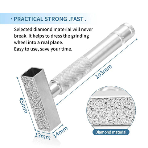 Diamond Grinding Wheel Dresser Stone Kit Two Pack For Truing Grinding And Deburring Wheels detailed dimensions view