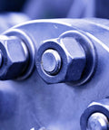 Close-up of a bolted structure with M10 Flat Washer Set Beefy Black Oxidized Carbon Steel 10 Pcs Fits M10 Bolts 20 X 2mm