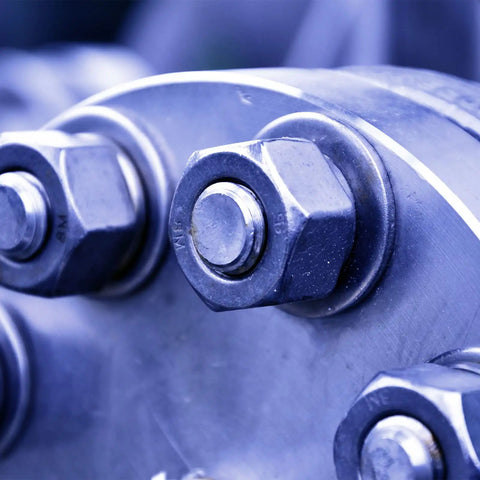 Close-up of a bolted structure with M10 Flat Washer Set Beefy Black Oxidized Carbon Steel 10 Pcs Fits M10 Bolts 20 X 2mm