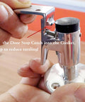 Close-up of Marine Grade Stainless Steel 316 Boat Door Stopper With Rubber Tip Bumper And Spring Loaded Latch Door Holder