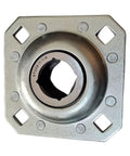 Flanged Disc Bearing Unit for Farm Disc Harrows With 1-1/8 Inch Square Bore, Heavy Duty Replacement Bearing, top view.