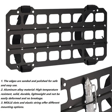 Car Sun Visor Organizer With Rigid MOLLE Panel Mount Plate Tactical Gear Rack EDC Pouch Tool Holster And Visor Cover