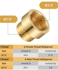 Brass Shower Head Extension Arm Set Four Pack G One Half Male To Female Thread Pipe Fittings 20mm Length Copper Extender