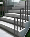Bulletproof U Shaped Stair Handrail Heavy Duty Stainless Steel Step Railing Featuring Reinforced Base And Hella Comfy Grip For Indoor Outdoor Home Projects on modern stairs.