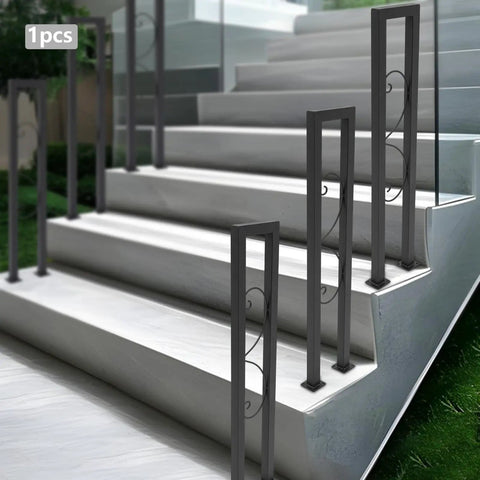 Bulletproof U Shaped Stair Handrail Heavy Duty Stainless Steel Step Railing Featuring Reinforced Base And Hella Comfy Grip For Indoor Outdoor Home Projects on modern stairs.