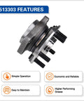 Front Wheel Hub and Bearing Assembly Direct Fit for 2009 to 2014 Subaru Forester, 2008 to 2014 Impreza, and WRX with ABS Unit