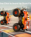 Waterproof Monster Truck Toy 1 To 16 Scale Amphibious Remote Control Car performing stunt on track