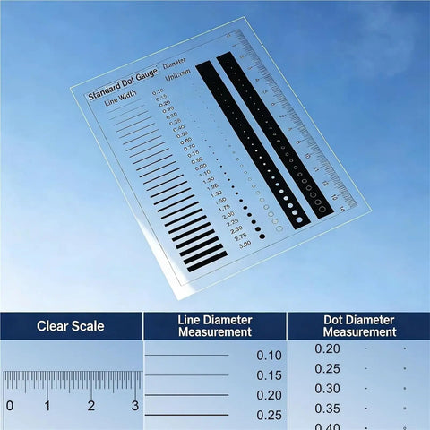 Go-To Pro Grade ClearSight Crack Width Gauge with 5-10um Accuracy for real-time inspection, clear scale view against sky