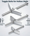 165 Piece Drywall Anchors And Screws Kit With Toggle Bolts And Wing Nuts For Drywall Includes Wood Screws And Plastic Anchors