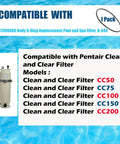 Pool Filter O Ring Replacement For Pentair Clean And Clear Cartridge Filters CC50 CC75 CC100 CC150 CC200 8.98 Inch Inner Diameter 0.275 Inch Thick Tank Clamp O Ring 1 Pack Easy Install And Durable Seal on pool filter graphic