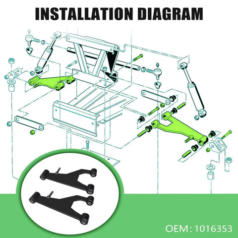Installation diagram for Delta A Plate Sub Assembly For Club Car DS 1993 Up Gas And Electric Golf Carts, two-pack, OEM 1016353