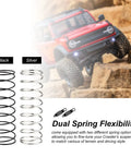 Long Travel Aluminum RC Shocks 59mm Eye To Eye For 1/18 TRX4M TRX4MT Crawler Upgrades With Threaded Bodies And Dual Spring Options