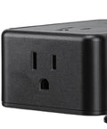 Desk Clamp Power Strip Eight In One Charging Station With Four Ac Outlets And Four Usb Ports Including Two Usb C Fast Charge showing two AC outlets.