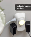Six Outlet Extender Power Tap 2 Pack Grounded Wall Tap With Spaced Outlets And 3 Prong Splitter Converts Two Outlets Into Six for lamps