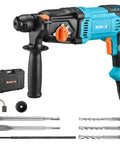 One Inch SDS Plus Rotary Hammer Drill With Safety Clutch 7 Amp Corded 4 Function Variable Speed For Concrete And Masonry Drilling