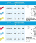 Grab this awesome 200 Piece Spade Quick Disconnect Connectors Kit With Insulated Electrical Terminals And Male Female Wire Crimp Ends Perfect For Any Busted Wiring Job Or DIY Fix It Yourself Project Today. color coded 6.35mm brass nylon terminals diagram