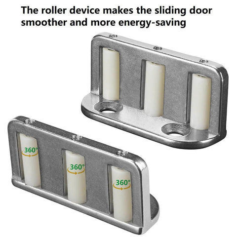 Two Pack Sliding Barn Door Floor Guide With Adjustable Rollers Wall Mount System Flush Bottom Sliding Gate Hardware