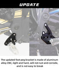 Six-Position Adjustable Bolt-On Footpeg Bracket For Talaria Sting MX3 MX4 Electric Dirt Bike Black Aluminum CNC Detail View