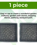 DIY Concrete Patio Paver Molds Large Cobblestone Pathmaker Mold For Walkways Reusable Plastic Form Set visible with patterns