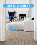 Retractable Baby Gate With Mesh For Quick Room Conversion And Kid Friendly Living Extends 0 To 55 Inches Wide And 33 Inches High