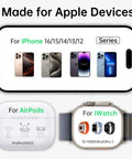3 In 1 Fast Wireless Charging Station For iPhone 17 16e 16 15 14 13 12 11 X Pro Max Apple Watch And AirPods Pro 4 3 2
