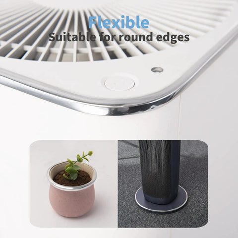 Peel And Stick Outdoor Vinyl Corner Trim for Tile Edge, PVC, 20 ft roll, flexible for round surfaces, silver finish detail.