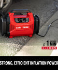 Dual Power Tire Inflator Portable Air Compressor With 12V Car Plug And 120V Home Use Up To 150 PSI Digital Gauge Auto Shut Off LED Light Handy Air Pump For Cars Bikes And Inflatables on pavement