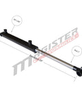 Heavy Duty 1.5 Inch Bore 10 Inch Stroke Welded Hydraulic Cylinder With Cross Tube Ends Double Acting Piston 3500 PSI SAE 6 Ports