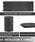 Defrost Any Freeze Quickly And Keep Your Thick Fluids Moving Smooth With This Heavy Duty Insulated Ibc Storage Tote Heater Featuring An Adjustable Temperature Heating Blanket For 275 Gallon Drums, showing installation steps.