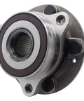 Front Wheel Bearing And Hub Assembly For Hyundai Kona Featuring Rock Solid OE Design, metal housing with sealed bearing, close-up view.