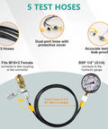 All In One Hydraulic Pressure Test Kit With Five Gauges 10 To 600 Bar And 150 To 10000 PSI details with hoses and connectors