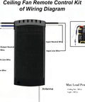 Wiring diagram for WiFi Universal Ceiling Fan Light Remote Control Kit With Built In Mute And Timer No Fuss App Control Alexa Compatible