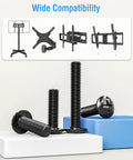 No Sweat Vesa Tv Mounting Hardware Kit Complete M4 M5 M6 M8 Screws With Washers And Spacers for large screens, showing assorted black steel screws.