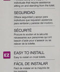 Adjustable Toilet Safety Grab Bar For Bathrooms White Fits Most Toilets With Easy Tool Free Install Non Slip Grip Rail for Elderly