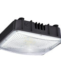 Super Bright 50W LED Canopy Light 6000 Lumens 100 to 277V AC ETL Listed IP65 Waterproof Daylight White 5000K Outdoor Square Brown