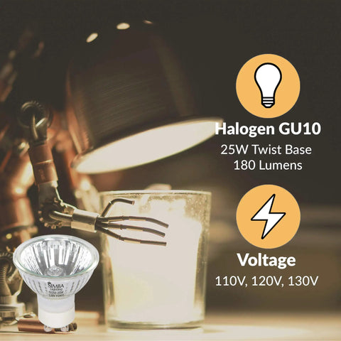 25W NP5 Candle Warmer Replacement Light Bulb 4 Pack For Wax Melt Tart Burners Halogen GU10 120V Dimmable Lit Warm White 2700K