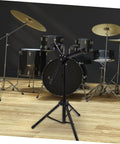 Heavy Duty Folding Snare Drum Stand With Smooth Height Adjustments For 12 Inch Practice Pads Grab And Go Black Tripod Rack Built Tough