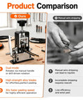Product comparison image showing Knockout Performance Wire Stripper Machine For Scrap Copper and manual wire stripping methods.