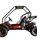 Side view of 125cc Premium Two Seater Go Kart With Automatic Transmission And Reverse LED Headlights Safety Speed Governor Off Road Buggy
