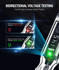 3 To 72V Automotive Test Light Circuit Tester For Quick Voltage Checks Wide Range Diagnostic Tool To Inspect Headlights Taillights Turn Signals Sockets Fuses And Electrical Circuits In Cars Trucks And Motorcycles, digital readout showing polarity