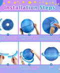 Installation steps for 8 Piece Planet Paper Lanterns Set For Kids Space Theme Party 12 Inch Solar System Hanging Planets Lanterns