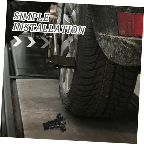 Spare Tire Hold Down Bolt For Easy Vehicle Securement And Quick Install shown during a simple installation under the car tire.