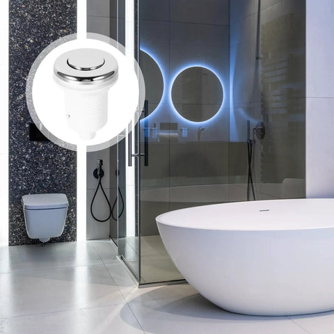 White Leak Proof Push Button Pressure Switch For Spa Tub Rock Solid Build No Sweat Setup Sturdy Abs Plastic And Stainless Steel Assembly For Bubble Bath Refresh And Fast Replacement Swap
