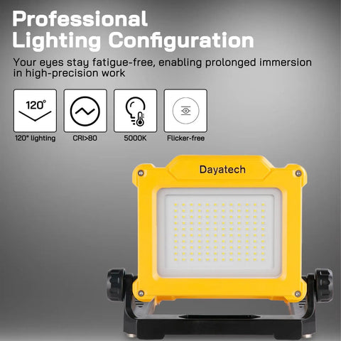 Professional LED work light with magnetic base, 120° beam, Rechargeable LED Work Light Cordless Portable 4000LM With Magnetic Base