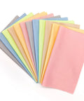 AIMI microfiber glasses cloths, 6 x 7 inches, assorted pastel colors, 12-pack.