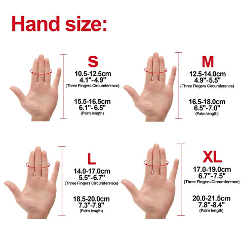 Archery Gloves 2 Pack Leather Three Finger Guard size chart for youth and adults left or right hand shooting gear XL
